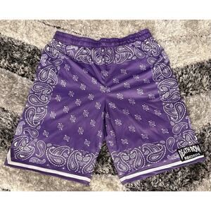Death Row Records Purple Bandana Shorts Large Streetwear